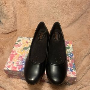 Safe T Step Comfort Black Low Heel Shoes